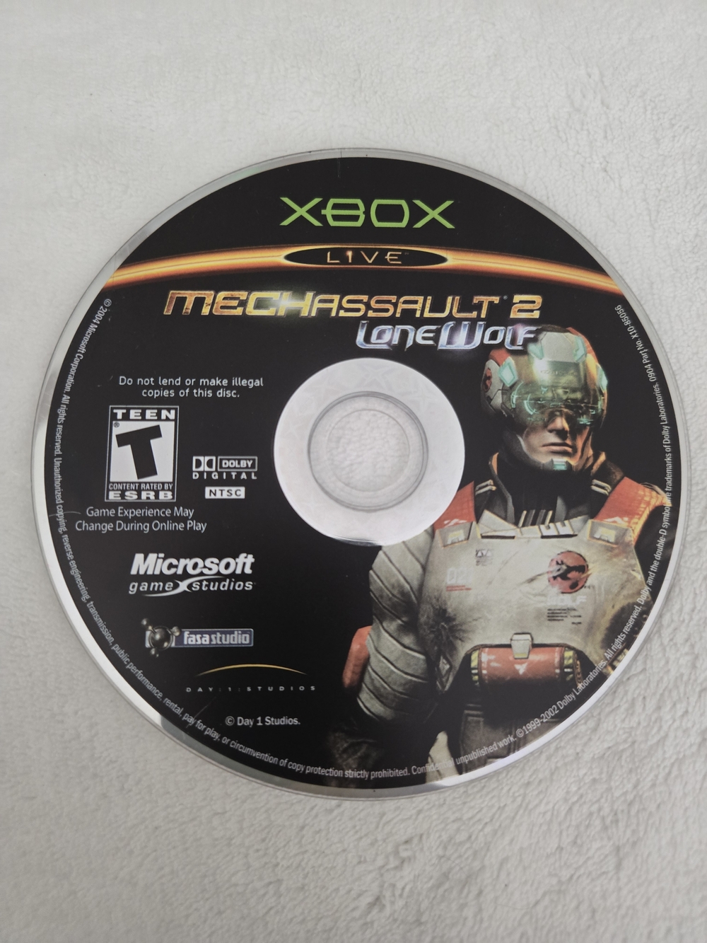 MechAssault 2 Lone Wolf Game Disc - Black